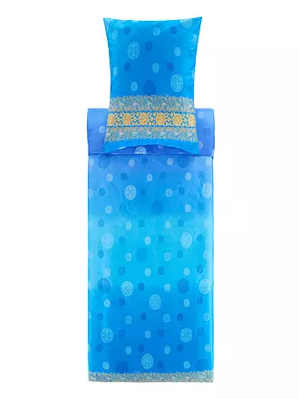 BASSETTI | Satin Bettwäsche NAIROBI 70x90cm/140x200cm Blau | 